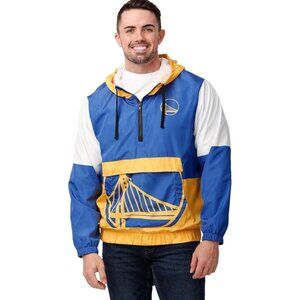 FOCO NBA Men’s Team Logo Warm-up Windbreaker Jacket Golden State Warriors L